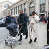 Kanye West, Kim Kardashian et leur fille North arrivent à Gare du Nord, via un Eurostar en provenance de Londres. Paris, le 24 septembre 2014.