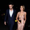 Cheryl Cole et son époux français Jean-Bernard Fernandez-Versini quittent le Scalini, un restaurant italien où Simon Cowell a organisé son 54e anniversaire, à Londres le 22 septembre 2014.