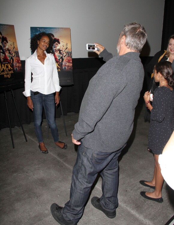 Luc Besson fier de sa femme Virginie Besson-Silla - Projection du film "Jack et la mécanique du cœur" à Hollywood le 24 septembre 2014.