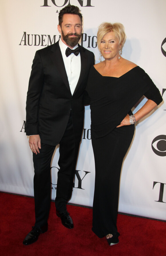 Hugh Jackman et sa femme Deborra-Lee Furness - 68ème cérémonie des "Tony Awards" à New York, le 8 juin 2014