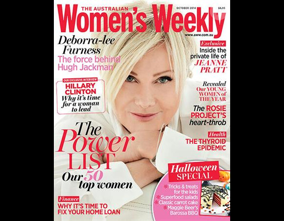 La couverture du magazine The Australian's Women Weekly avec Deborra-Lee Furness - octobre 2014