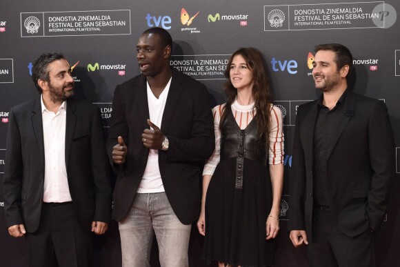 Olivier Nakache, Omar Sy, Charlotte Gainsbourg et Eric Toledano - Cérémonie de clôture du 62e festival du film de San Sebastian. Le 27 septembre 2014
