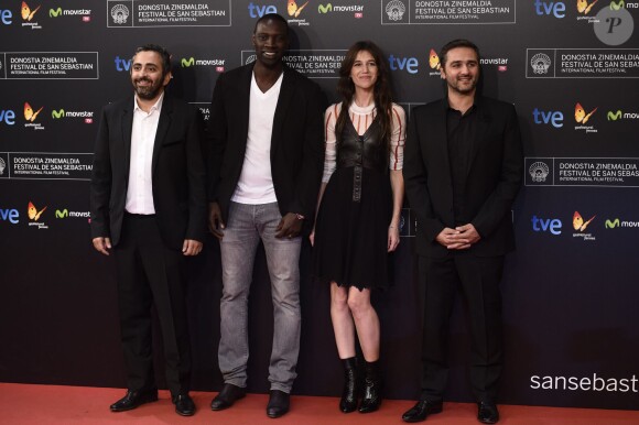 Olivier Nakache, Omar Sy, Charlotte Gainsbourg et Eric Toledano - Cérémonie de clôture du 62e festival du film de San Sebastian. Le 27 septembre 2014