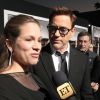 Robert Downey Jr et sa femme Susan Downey, enceinte, à la première de "The Judge" à Beverly Hills, le 1er octobre 2014.