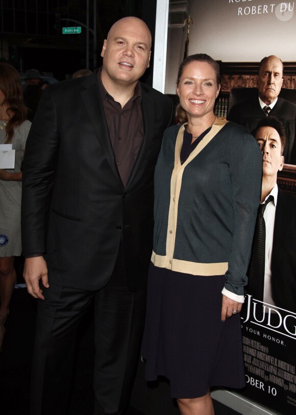 Vincent D'Onofrio et sa femme Carin van der Donk à la première de "The Judge" à Beverly Hills, le 1er octobre 2014.