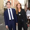 Manuel Valls et sa femme Anne Gravoin - Soirée du nouvel an juif chez Marek Halter à Paris le 28 septembre 2014.