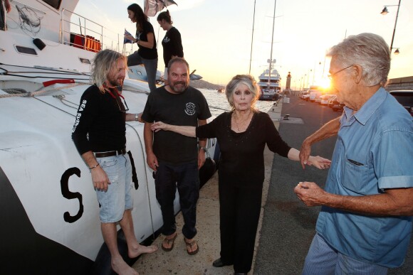 Exclusif - Brigitte Bardot a quitté la Madrague pour se rendre sur le port de Saint-Tropez le 26 septembre 2014. 