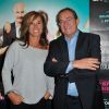 Jean-Pierre Pernaut et sa femme Nathalie Marquay - Générale de la pièce "Ma Belle Mère, Mon Ex Et Moi" à la Comédie Caumartin à Paris, le 6 octobre 2014.