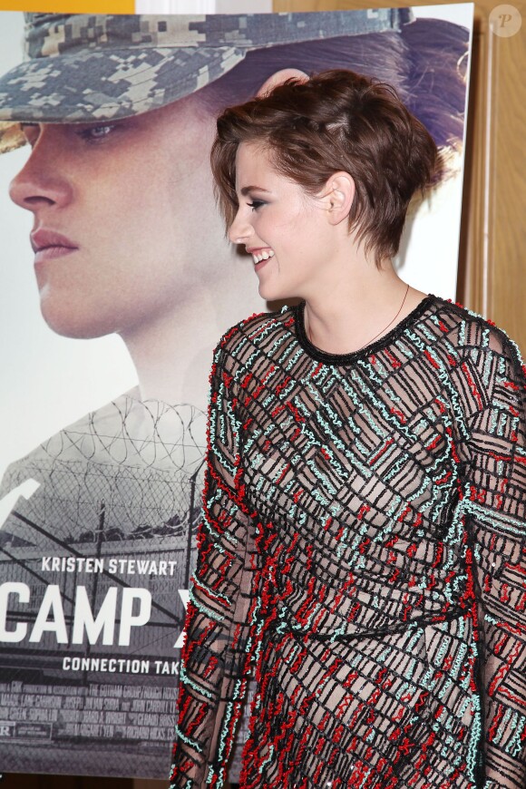 Kristen Stewart à l'avant-première de Camp X-Ray à New York (Crosby Street Hotel), le 6 octobre 2014.