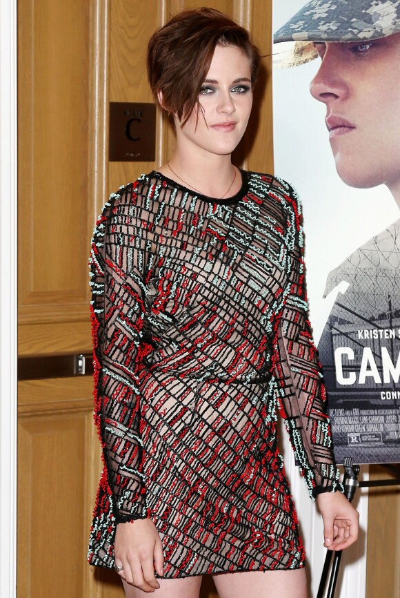Kristen Stewart à l'avant-première de Camp X-Ray à New York (Crosby Street Hotel), le 6 octobre 2014.
