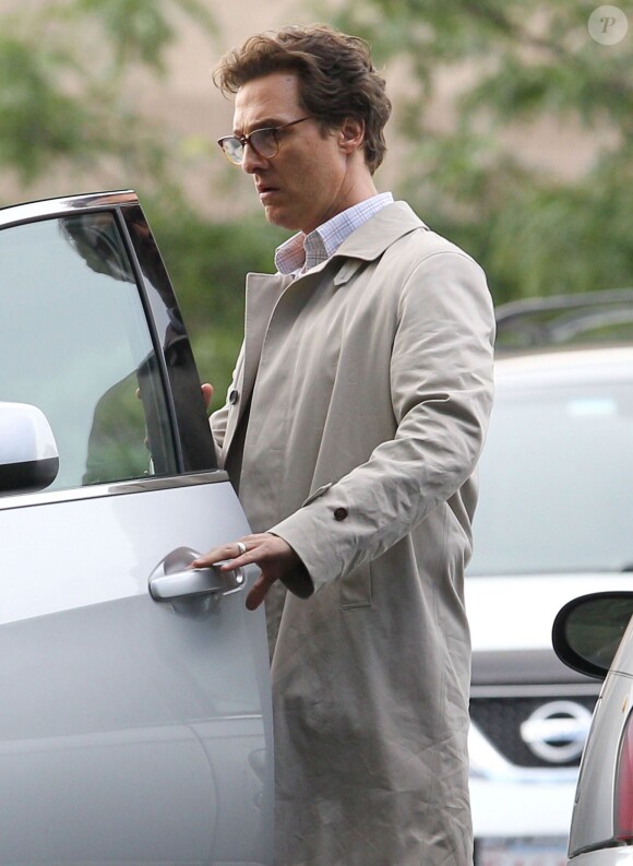 Exclusif - Matthew McConaughey sur le tournage du film "Sea Of Trees" à Worcester dans le Massachusetts, le 2 septembre 2014.