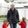 Matthew McConaughey avec ses enfants Levi et Vida à Los Angeles, le 18 février 2014.