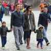 Matthew McConaughey, sa femme Camila Alves et leurs enfants Levi et Vida à Rome, le 26 janvier 2014.