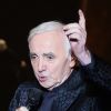 Charles Aznavour lors de son concert au parc des expositions Crocus à Moscou, le 3 octobre 2014.