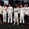 L'hommage des pilotes de Formule 1 à Jules Bianchi lors du Grand Prix de Russie à Sotchi, photo publiée sur Twitter le 12 octobre 2014