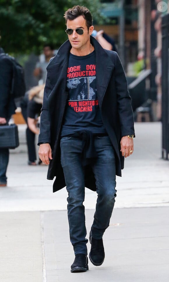 Justin Theroux dans les rues de New York, le 10 septembre 2014.