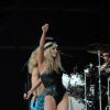 La chanteuse Kesha en concert lors du festival "T In The Park" à Kinross, le 13 juillet 2013. 