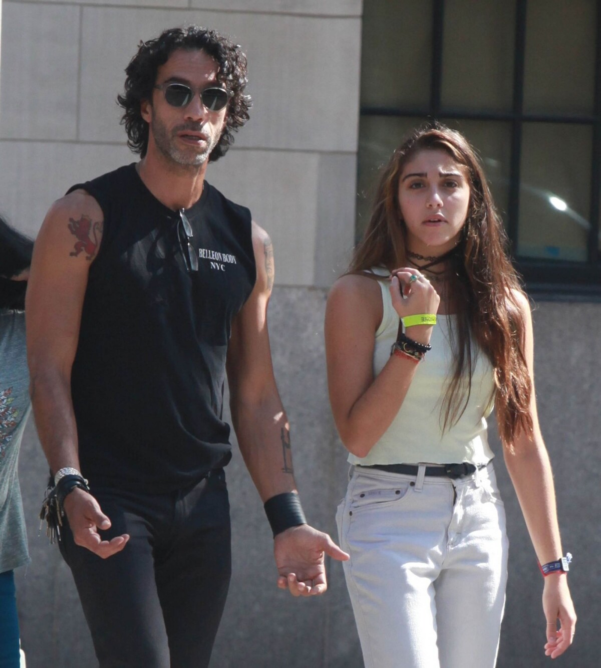 Photo : Lourdes et son père Carlos Leon à New York, le 28 septembre ...