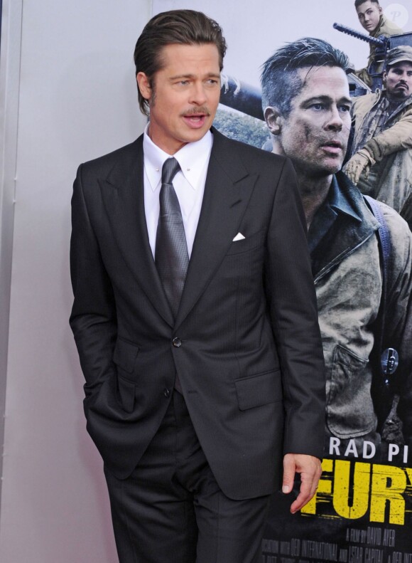 Brad Pitt à l'avant-première de "Fury" au Newseum à Washington, le 15 octobre 2014