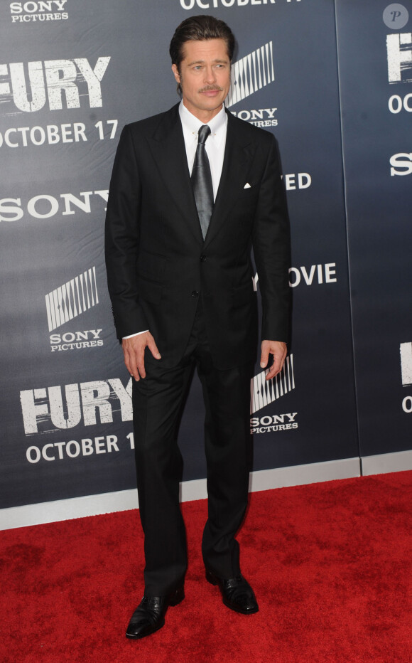 Brad Pitt à l'avant-première de "Fury" au Newseum à Washington, le 15 octobre 2014