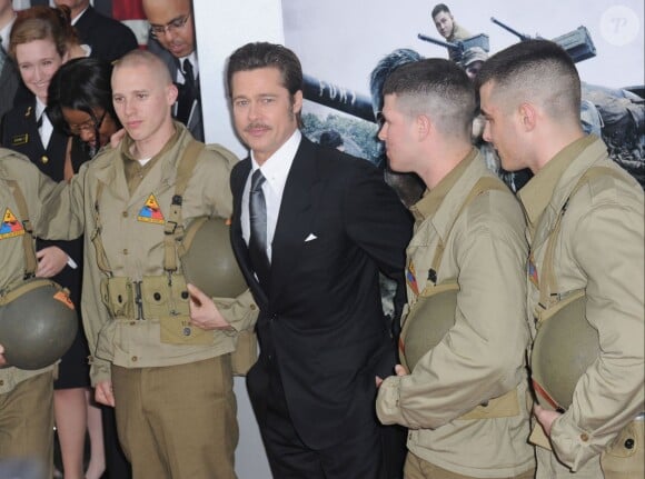 Brad Pitt à l'avant-première de "Fury" au Newseum à Washington, le 15 octobre 2014