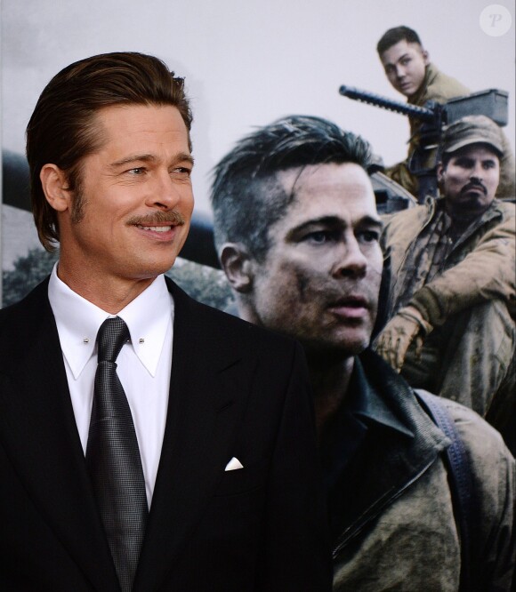 Brad Pitt à l'avant-première de "Fury" au Newseum à Washington, le 15 octobre 2014