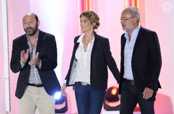 Kad Merad, Alice Taglioni et Olivier Baroux - Enregistrement de l'émission "Vivement dimanche" à Paris le 15 octobre 2014. L'émission sera diffusée le 19 octobre.