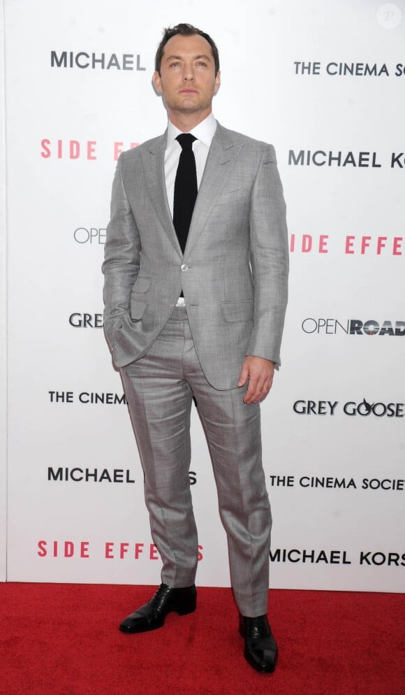 Jude Law - Avant-première du film "Effets secondaires" à New York, le 31 janvier 2013. 