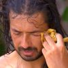 Moundir en larmes après l'épreuve de confort - Cinquième épisode de "Koh-Lanta 2014", diffusé sur TF1 le vendredi 17 octobre.