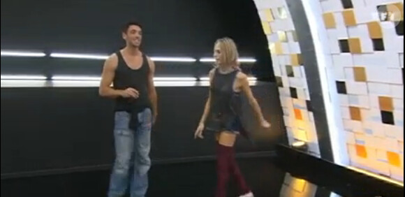 Tonya Kinzinger et Maxime Dereymez - Quatrième prime de "Danse avec les stars 5" sur TF1. Samedi 18 octobre 2014.