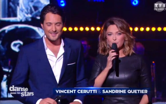 Vincent Cerutti et Sandrine Quétier - Quatrième prime de "Danse avec les stars 5" sur TF1. Samedi 18 octobre 2014.