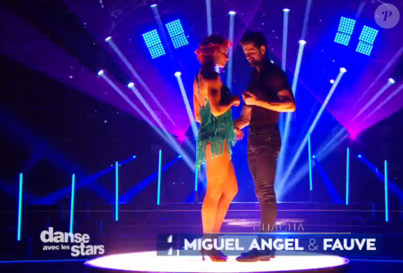 Miguel-Angel Munoz et Fauve Hautot - Quatrième prime de "Danse avec les stars 5" sur TF1. Samedi 18 octobre 2014.