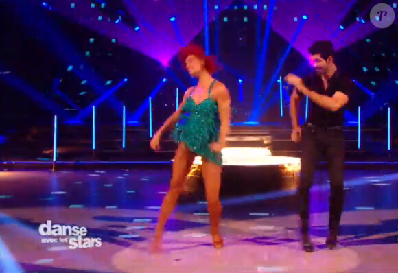 Miguel-Angel Munoz et Fauve Hautot - Quatrième prime de "Danse avec les stars 5" sur TF1. Samedi 18 octobre 2014.