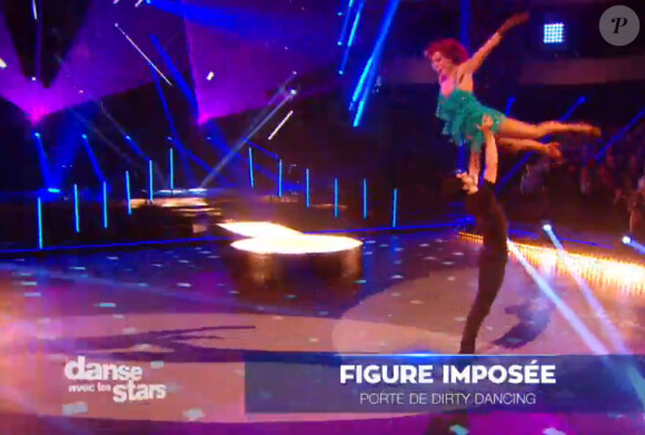 Miguel-Angel Munoz et Fauve Hautot - Quatrième prime de "Danse avec les stars 5" sur TF1. Samedi 18 octobre 2014.