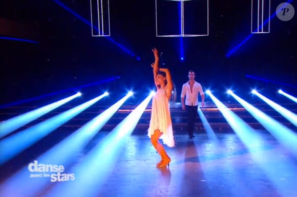 Louisy Joseph et Guillaume Foucault - Quatrième prime de "Danse avec les stars 5" sur TF1. Samedi 18 octobre 2014.