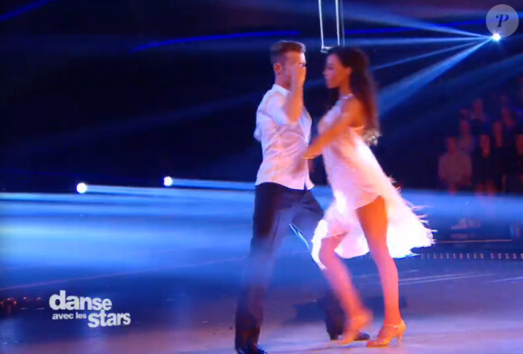 Louisy Joseph et Guillaume Foucault - Quatrième prime de "Danse avec les stars 5" sur TF1. Samedi 18 octobre 2014.