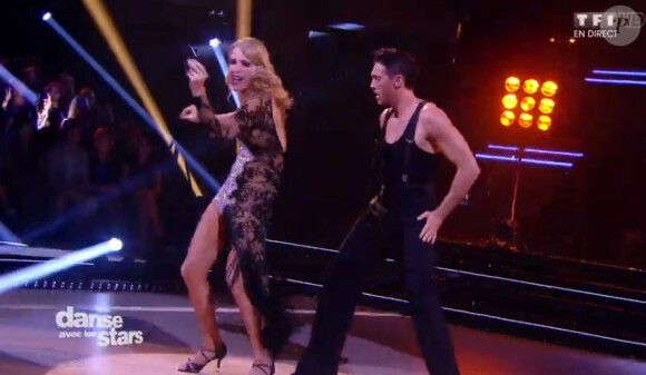Tonya Kinzinger et Maxime Dereymez - Quatrième prime de "Danse avec les stars 5" sur TF1. Samedi 18 octobre 2014.
