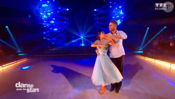 Joyce Jonathan et Julien Brugel - Quatrième prime de "Danse avec les stars 5" sur TF1. Samedi 18 octobre 2014.
