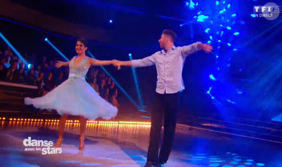 Joyce Jonathan et Julien Brugel - Quatrième prime de "Danse avec les stars 5" sur TF1. Samedi 18 octobre 2014.