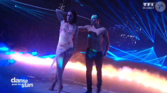Nathalie Péchalat et Grégoire Lyonnet - Quatrième prime de "Danse avec les stars 5" sur TF1. Samedi 18 octobre 2014.