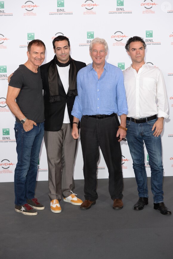 Edward Walson, Mohammeld Al Turki, Richard Gere, Lawrence Inglee - Photocall du film "Time out of mind" lors du festival du film de Rome le 19 octobre 2014.