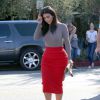 Kim Kardashian retrouve son ex-beau-père Bruce Jenner sur Melrose à Los Angeles, le 20 octobre 2014, malgré la polémique entre Kris Jenner et Bruce Jenner. 
