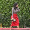 Kim Kardashian se rend au bureau des Kardashian dans le quartier de Woodland Hills, à Los Angeles. Le 20 octobre 2014.