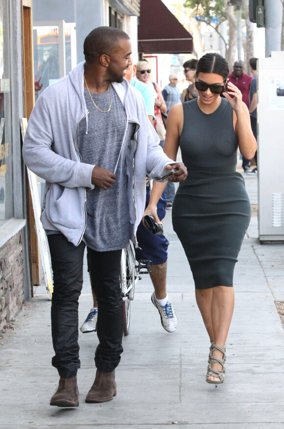 Kanye West et Kim Kardashian à Los Angeles, le 11 octobre 2014.