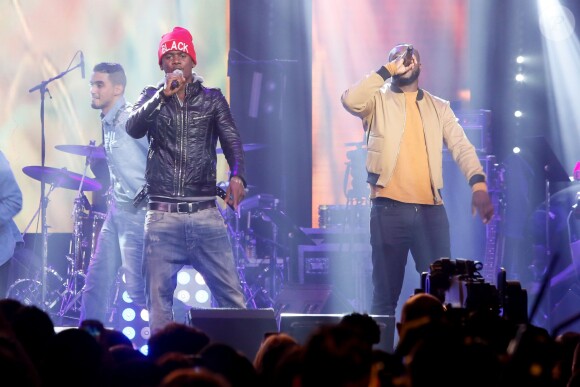Black M lors des Trace Urban Music Awards 2014 au Casino de Paris. Le 22 octobre 2014.