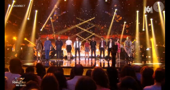 Hommage à Gael Lopes des 14 candidats de Rising Star, le 23 octobre 2014, sur M6