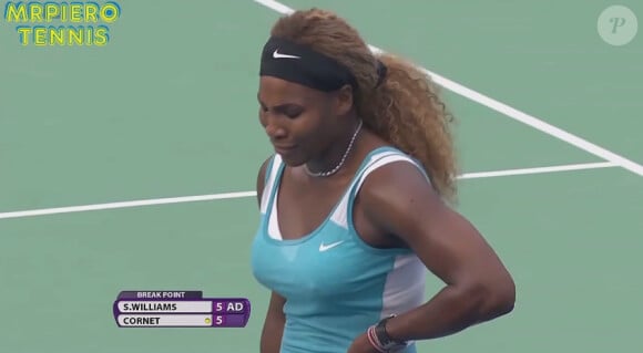 Serena Williams, au bord des larmes lors du tournoi de Wuhan, le 23 septembre 2014