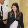 Exclusif - Jessica Biel arrive à l'aéroport de Sydney pour rejoindre son mari Justin Timberlake, le 29 septembre 2014.