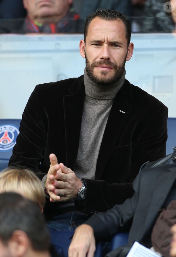 Michaël Llodra, au Parc des Princes, le samedi 25 octobre 2014 pour le match de Ligue 1 PSG-Bordeaux (3-0).