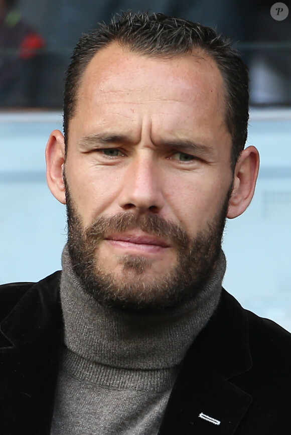 Michaël Llodra, au Parc des Princes, le samedi 25 octobre 2014 pour le match de Ligue 1 PSG-Bordeaux (3-0).